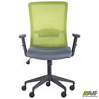 Крісло Uran Black сидіння Нест-08 сіра/спинка Сітка SL-06 салатова, фото 7