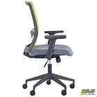 Крісло Uran Black сидіння Нест-08 сіра/спинка Сітка SL-06 салатова, фото 8