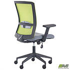 Крісло Uran Black сидіння Нест-08 сіра/спинка Сітка SL-06 салатова, фото 9