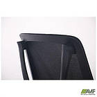 Крісло Nickel Black сидіння Нест-08 сіра/спинка Сітка SL-00 чорна, фото 2