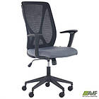 Крісло Nickel Black сидіння Нест-08 сіра/спинка Сітка SL-00 чорна, фото 5