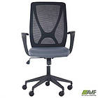 Крісло Nickel Black сидіння Нест-08 сіра/спинка Сітка SL-00 чорна, фото 7