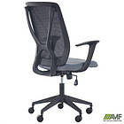 Крісло Nickel Black сидіння Нест-08 сіра/спинка Сітка SL-00 чорна, фото 9