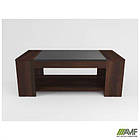 Стіл журнальний МГ-315 (1200х600х450мм) горіх темний/ вставка антрацит, фото 2