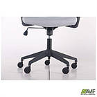 Крісло Uran Black HR сидіння Нест-19 св.сіра/спинка Сітка SL-18 аквамарін, фото 3