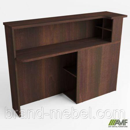 Стіл приставний до рецепції МГ-531L (400х1500х1075мм) горіх темний, фото 1