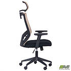 Крісло Lead Black HR сидіння Нест-01 чорна/спинка Сітка SL-02 беж, фото 8