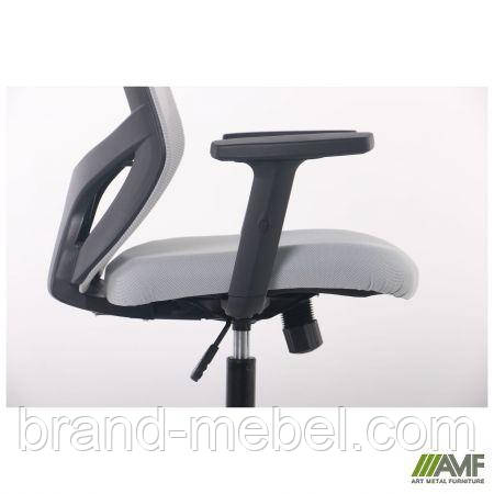 Крісло Lead Black HR сидіння Нест-19 св.сіра/спинка Сітка SL-01 св.сіра, фото 1