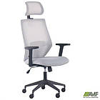 Крісло Lead Black HR сидіння Нест-19 св.сіра/спинка Сітка SL-01 св.сіра, фото 6