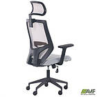 Крісло Lead Black HR сидіння Нест-19 св.сіра/спинка Сітка SL-01 св.сіра, фото 9