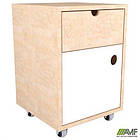 Тумба мобільна Co-working CW-400 (395х400х585) Фанера / Лайм / Білий, фото 5