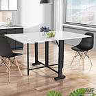 Стіл розкладний Fold 2 FL2 1400 (1380/210х1000х750Н) чорний/Білий, фото 5