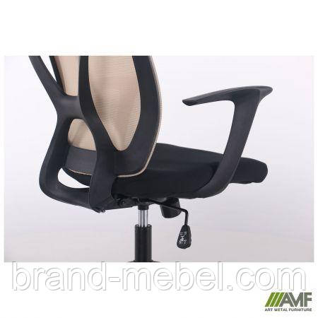 Крісло Nickel Black сидіння Нест-01 чорна/спинка Сітка SL-02 беж, фото 1