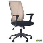 Крісло Nickel Black сидіння Нест-01 чорна/спинка Сітка SL-02 беж, фото 5