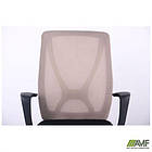 Крісло Nickel Black сидіння Нест-01 чорна/спинка Сітка SL-02 беж, фото 10