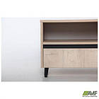 Тумба под ТВ Pluto TV-1 (1200х450х500) Дуб Ендгрейн/Чорний графіт, фото 2