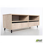 Тумба под ТВ Pluto TV-1 (1200х450х500) Дуб Ендгрейн/Чорний графіт, фото 8