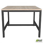 Стіл журнальний Triton (600х600х456) Дуб Сонома/Чорний графіт, фото 3