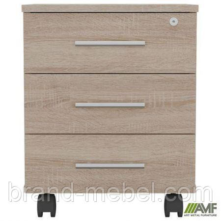 Тумба мобільна із замком ОМ-401 (400х400х500Н) (у зборі) Дуб Сонома, фото 1