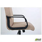 Крісло Фаворит Пластик на механізмі гойдання Шкірозамінник бежевий, фото 3