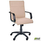 Крісло Фаворит Пластик на механізмі гойдання Шкірозамінник бежевий, фото 6