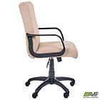 Крісло Фаворит Пластик на механізмі гойдання Шкірозамінник бежевий, фото 8