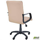 Крісло Фаворит Пластик на механізмі гойдання Шкірозамінник бежевий, фото 9