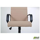 Крісло Фаворит Пластик на механізмі гойдання Шкірозамінник бежевий, фото 10