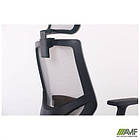 Крісло Lead Black HR сидіння Нест-08 сіра/спинка Сітка SL-01 св.сіра, фото 2