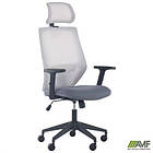 Крісло Lead Black HR сидіння Нест-08 сіра/спинка Сітка SL-01 св.сіра, фото 6