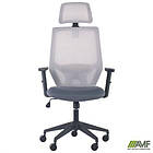 Крісло Lead Black HR сидіння Нест-08 сіра/спинка Сітка SL-01 св.сіра, фото 7