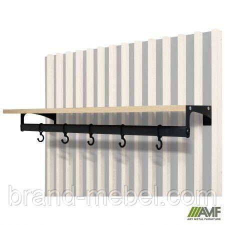 Вішалка з полицею Welcome (750х252х88Н) чорний графіт, Дуб Сонома, фото 1