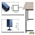 Стіл розкладний Fold FL1000 (1000х600х750Н) чорний/Білий, фото 4