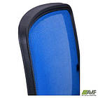 Крісло Онлайн Алюм сидіння Сітка чорна / спинка Сітка синя, фото 3