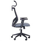 Крісло Lead Black HR сидіння Нест-08 сіра/спинка Сітка HY-109 сіра, фото 8