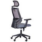 Крісло Lead Black HR сидіння Нест-08 сіра/спинка Сітка HY-109 сіра, фото 9