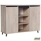 Комод Pluto SK12 (1200х400х900) Дуб Ендгрейн/Чорний графіт, фото 5