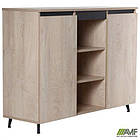 Комод Pluto SK12 (1200х400х900) Дуб Ендгрейн/Чорний графіт, фото 6