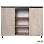 Комод Pluto SK12 (1200х400х900) Дуб Ендгрейн/Чорний графіт, фото 7