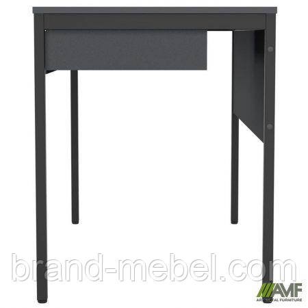 Стіл Осло з ящиком (1187х600х750) чорний графіт, Сірий Шифер, фото 1