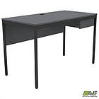 Стіл Осло з ящиком (1187х600х750) чорний графіт, Сірий Шифер, фото 2