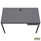 Стіл Осло з ящиком (1187х600х750) чорний графіт, Сірий Шифер, фото 3