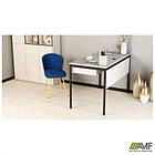 Стіл Осло з ящиком (1187х600х750) чорний графіт, Сірий Шифер, фото 4