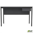 Стіл Осло з ящиком (1187х600х750) чорний графіт, Сірий Шифер, фото 6