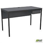 Стіл Осло з ящиком (1187х600х750) чорний графіт, Сірий Шифер, фото 7