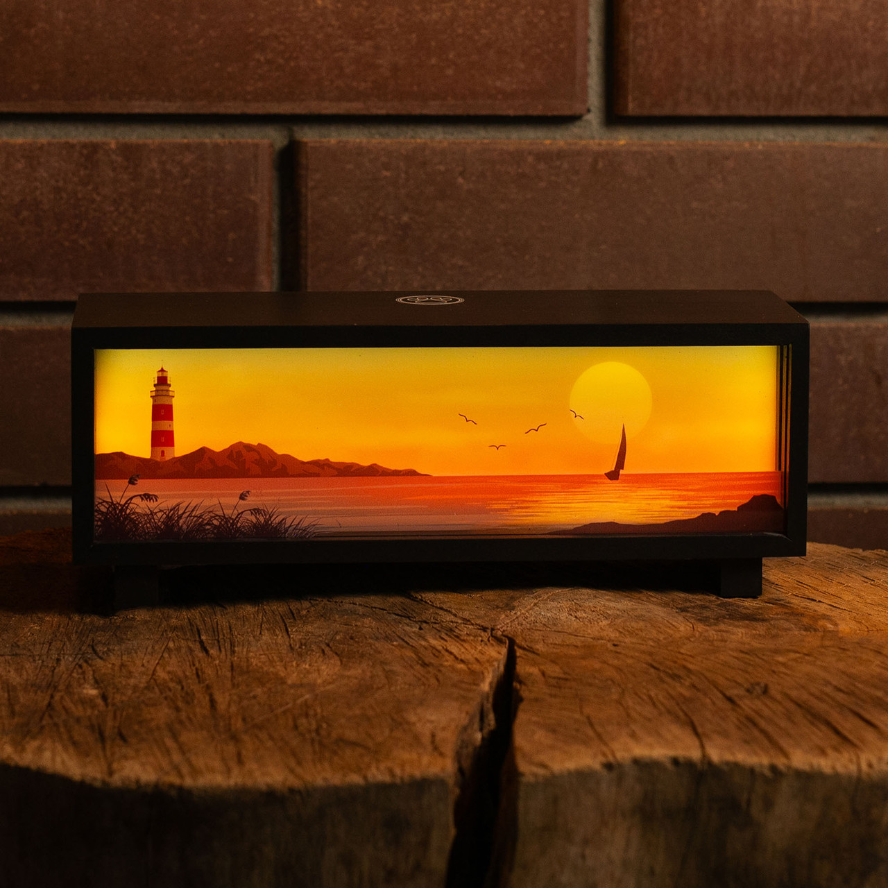 Нічник-панорама “Маяк”, чорний (LED, Акумулятор, USB Type-C), фото 1