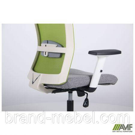 Крісло Uran White HR сидіння Сідней-20/спинка Сітка SL-06 салатова, фото 1