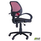 Крісло Байт/АМФ-5 сидіння Сітка чорна/спинка Сітка червона, фото 9