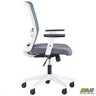 Крісло Uran White сидіння Нест-08 сіра/спинка Сітка SL-18 аквамарін, фото 8