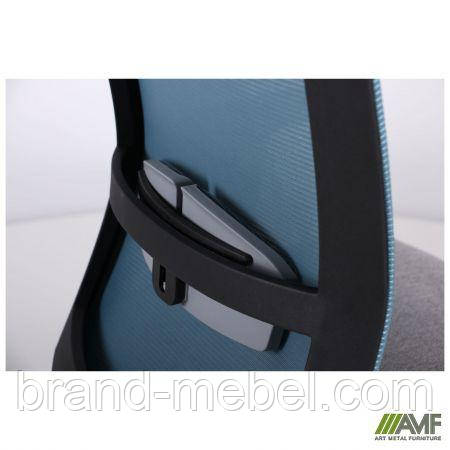 Крісло Uran Black HR сидіння Сідней-05/спинка Сітка SL-18 аквамарін, фото 1